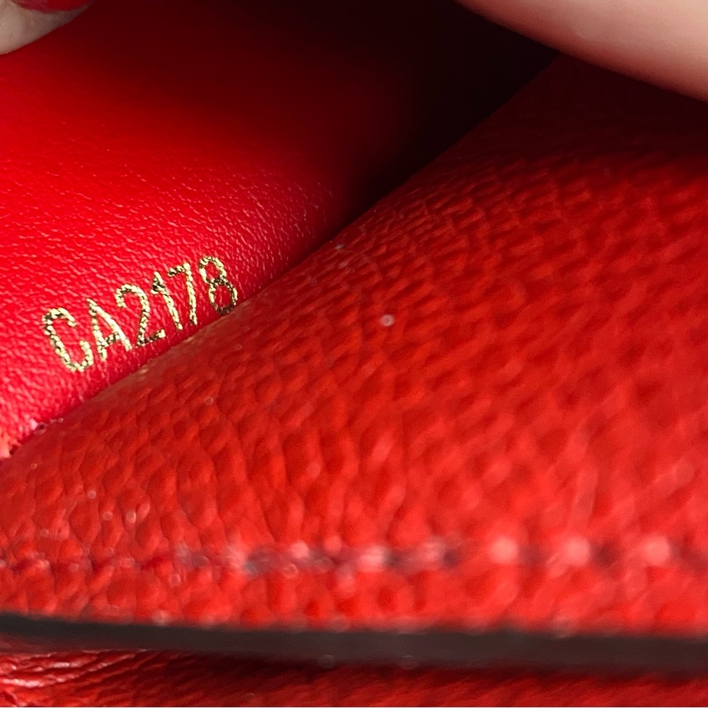 SOLD Authentic Louis Vuitton Cerise Monogram Canvas Pallas Compact Wallet Red - Picture 9 of 12